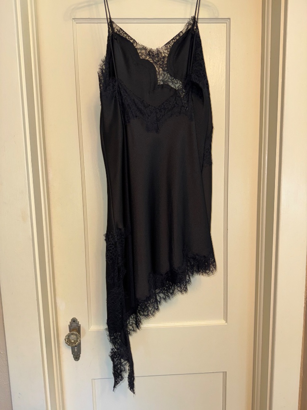 Zara ZW Collection Asymmetric Lace Dress (Ref: 5919/200/800). Black. Size L - Picture 7 of 7